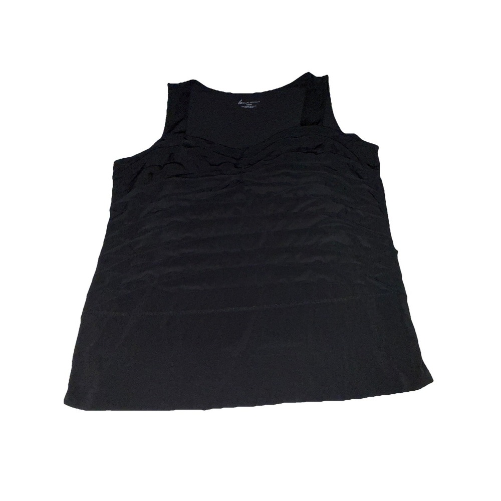 Lane Bryant Women's Top Size 18-20 Black Pleated Front Sleeveless